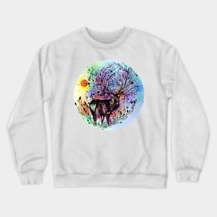 Cosmic Deer Crewneck Sweatshirt